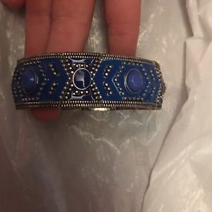 Blue Aztec styled bangle